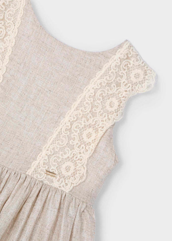 Vestido lino arena