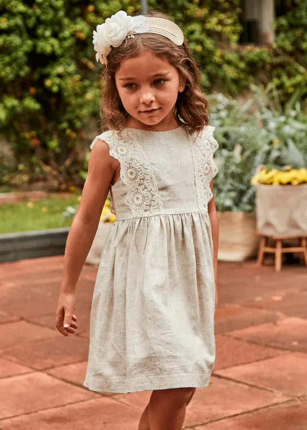 Vestido lino arena